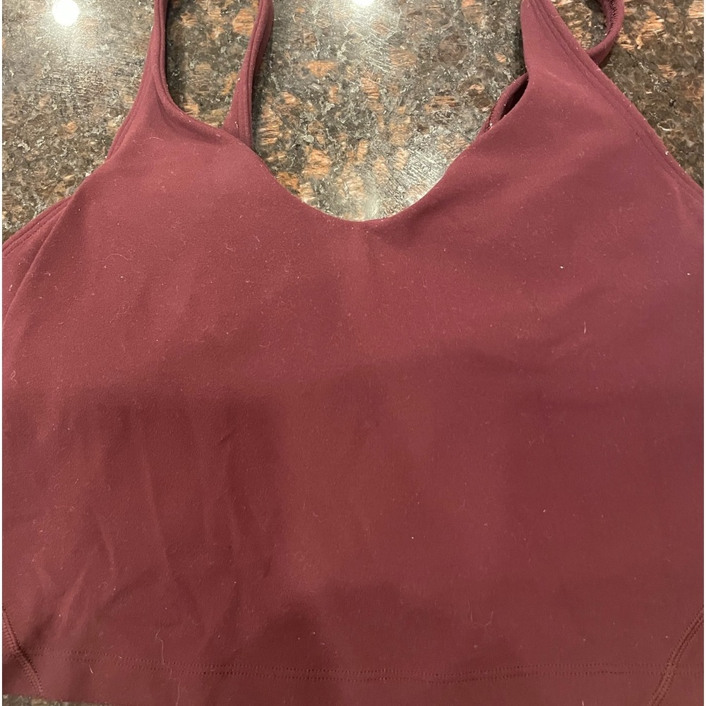 Lululemon Maroon Cropped Align Tank